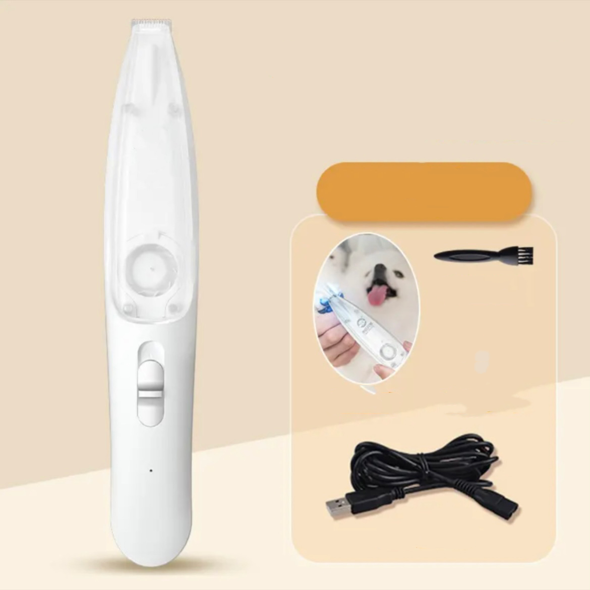 Rechargeable Electric Hair Trimmer with Vacuum Cordless For Pet