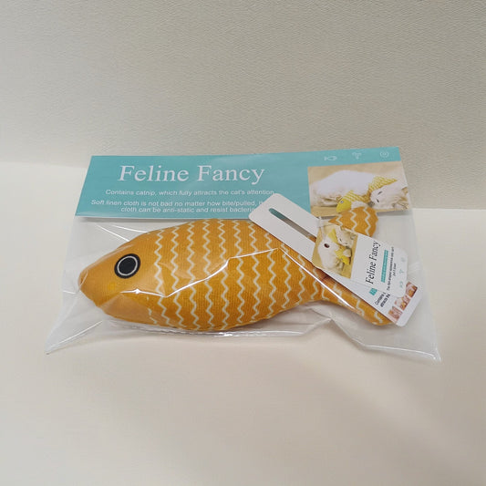 Mint-Infused Fish Toy Cushion for Cats