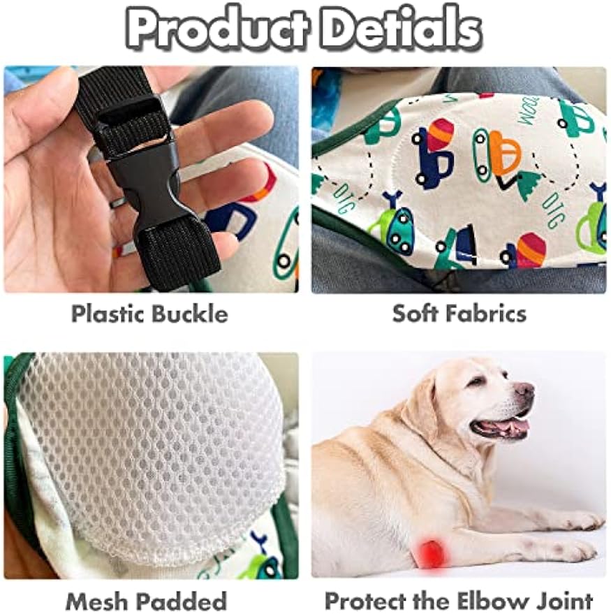 Protector de codo para perros, mangas de codo con almohadilla de malla para perros medianos grandes