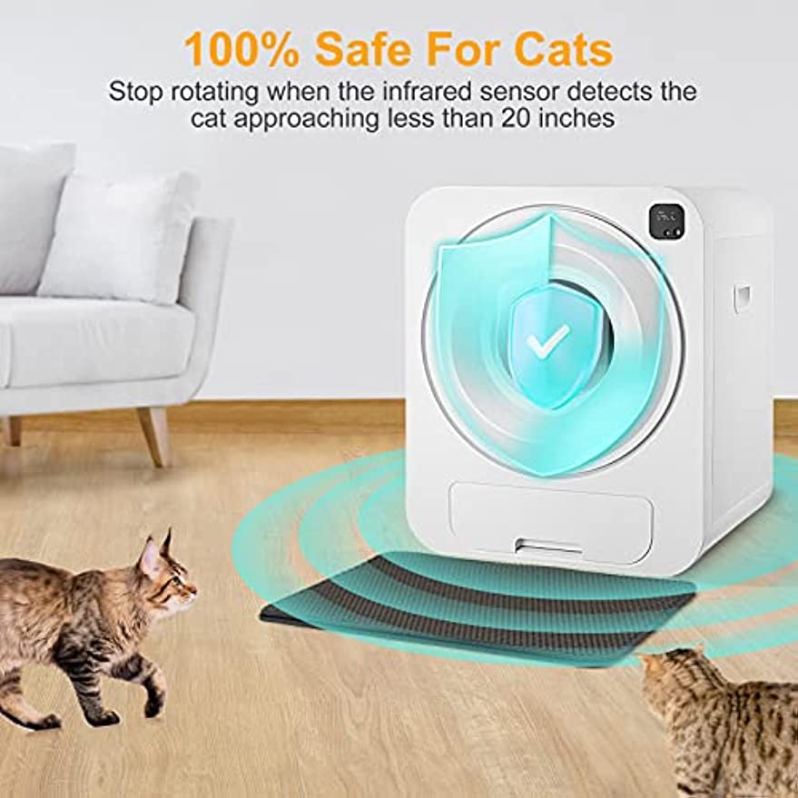 Caja de arena para gatos de limpieza automática