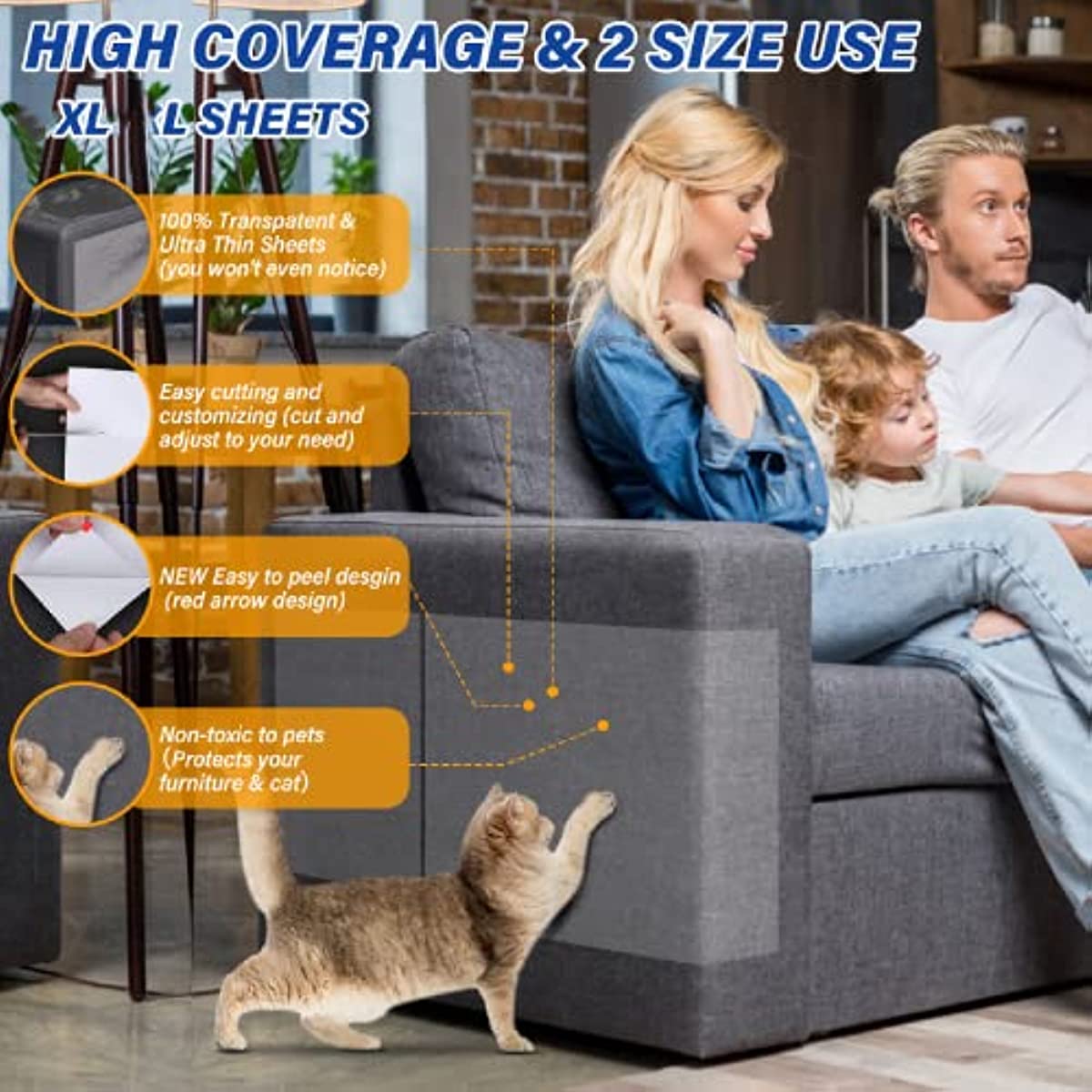 Furniture Protectors from Cats,Cat Training Couch Protector Film