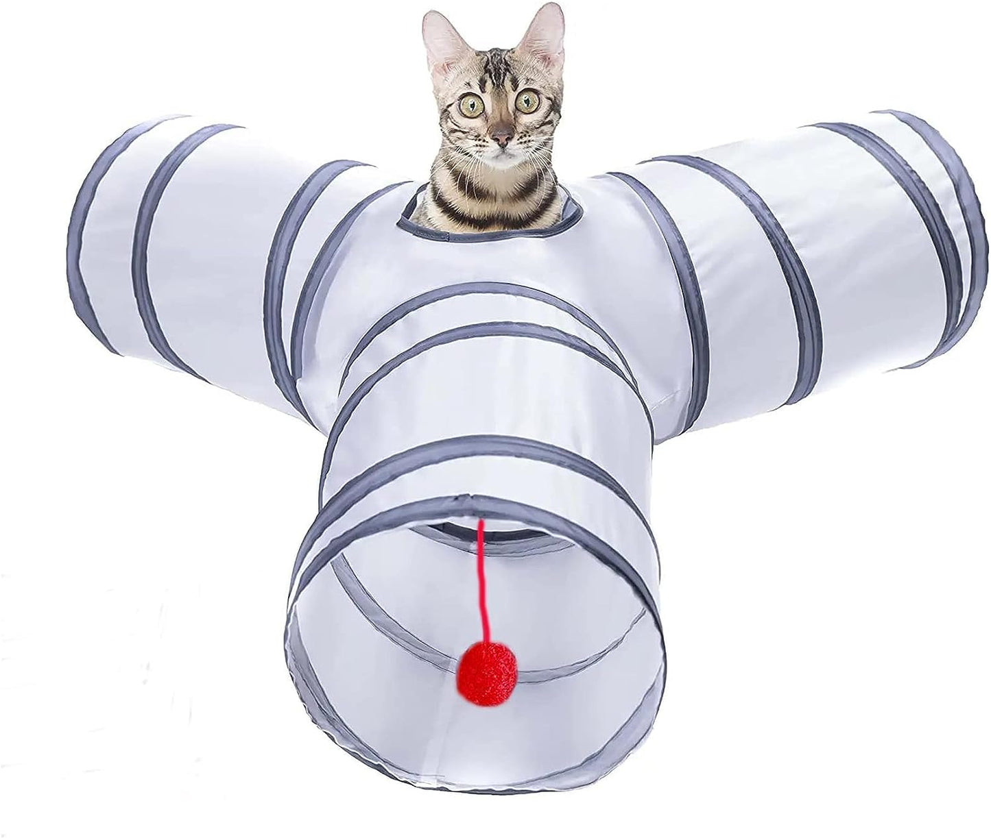 Cat Tunnel, Collapsible Tube with 1 Play Ball Kitty Toys