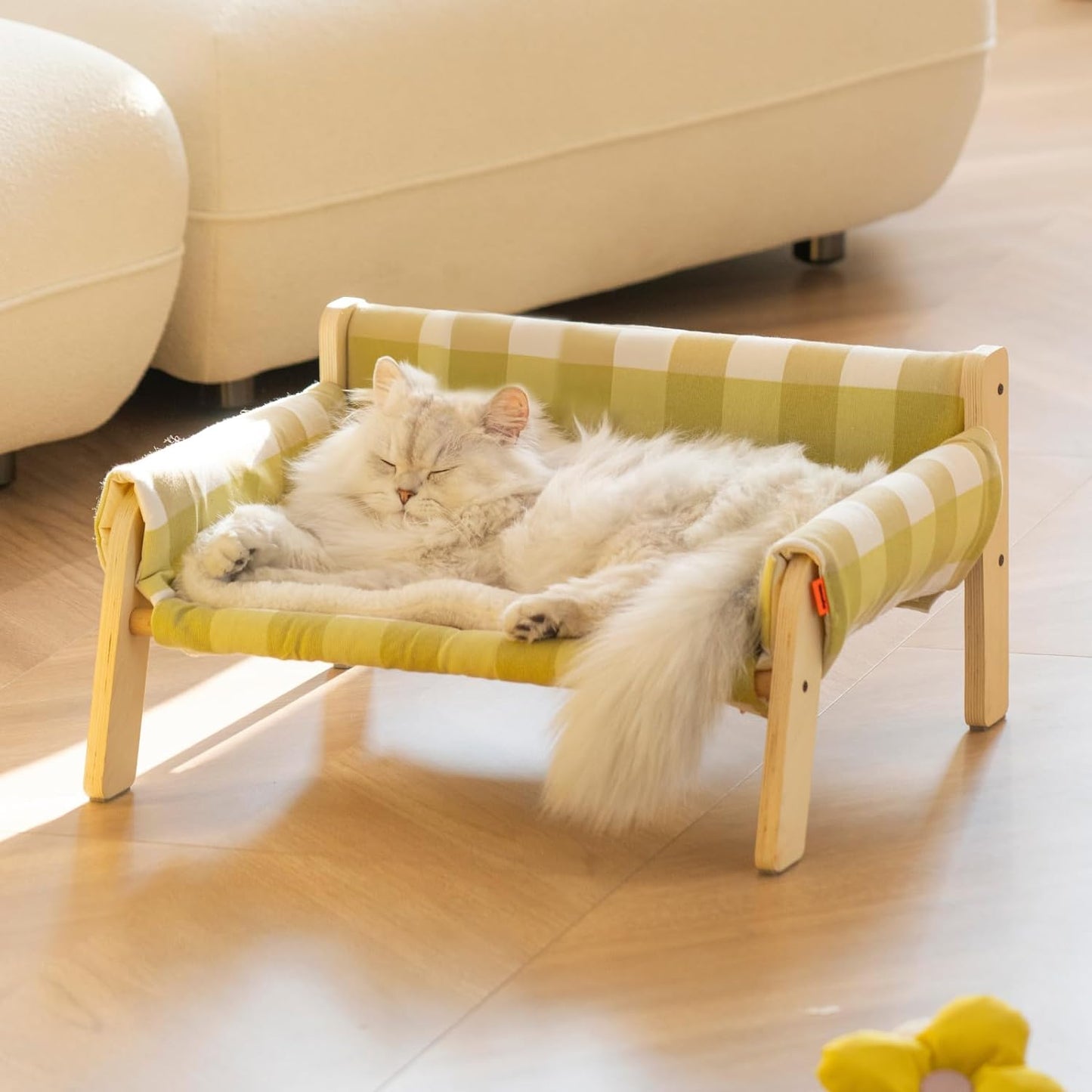 Cat Couch Bed, Pet Sofa for Indoor Cats Wooden Indoor Pet Furniture