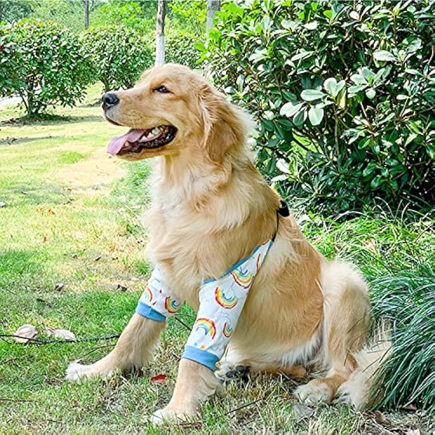 Protector de codo para perros, mangas de codo con almohadilla de malla para perros medianos grandes