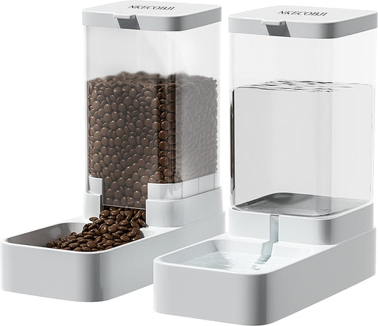 Pet Feeder and Water Dispenser Set