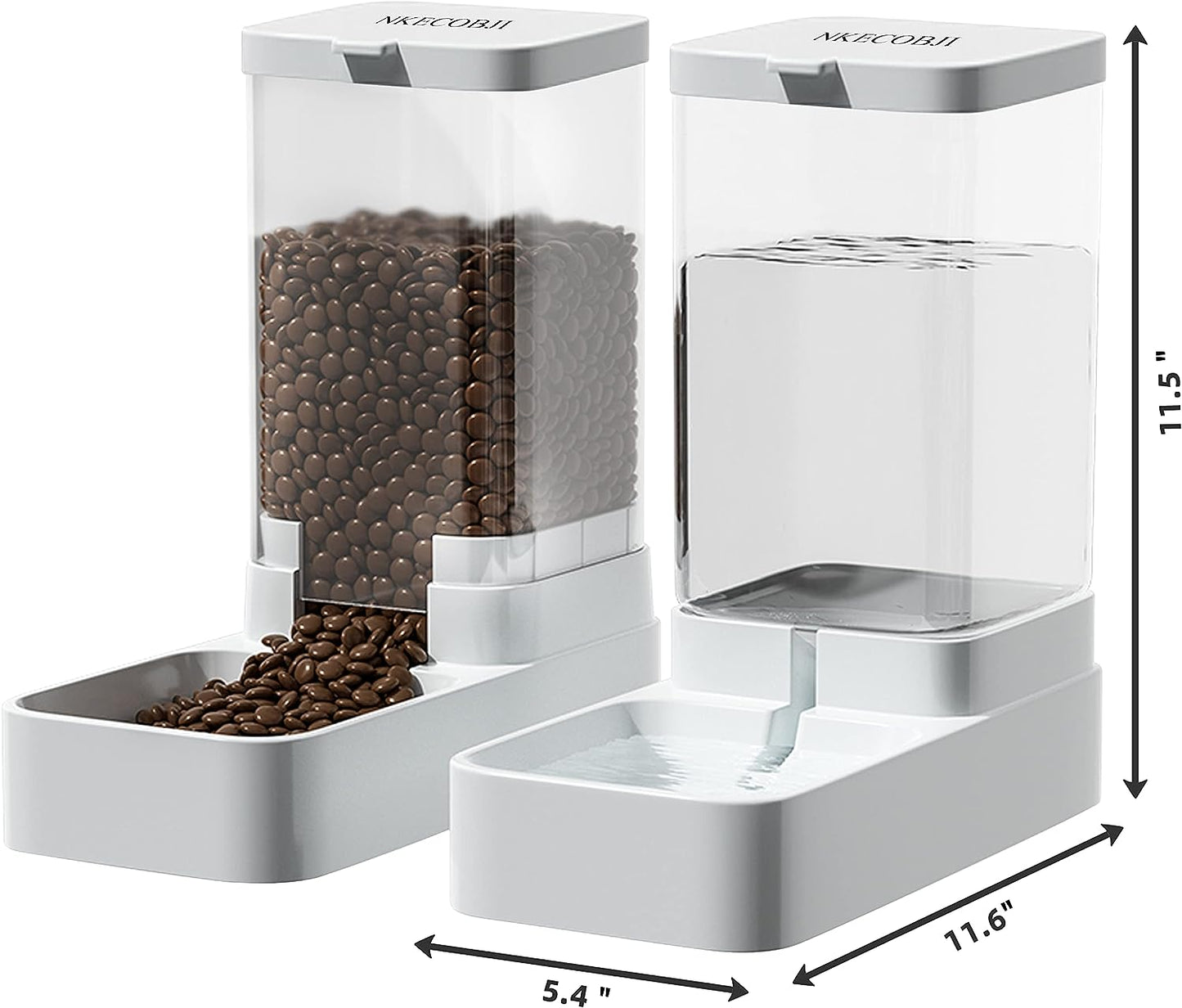 Pet Feeder and Water Dispenser Set