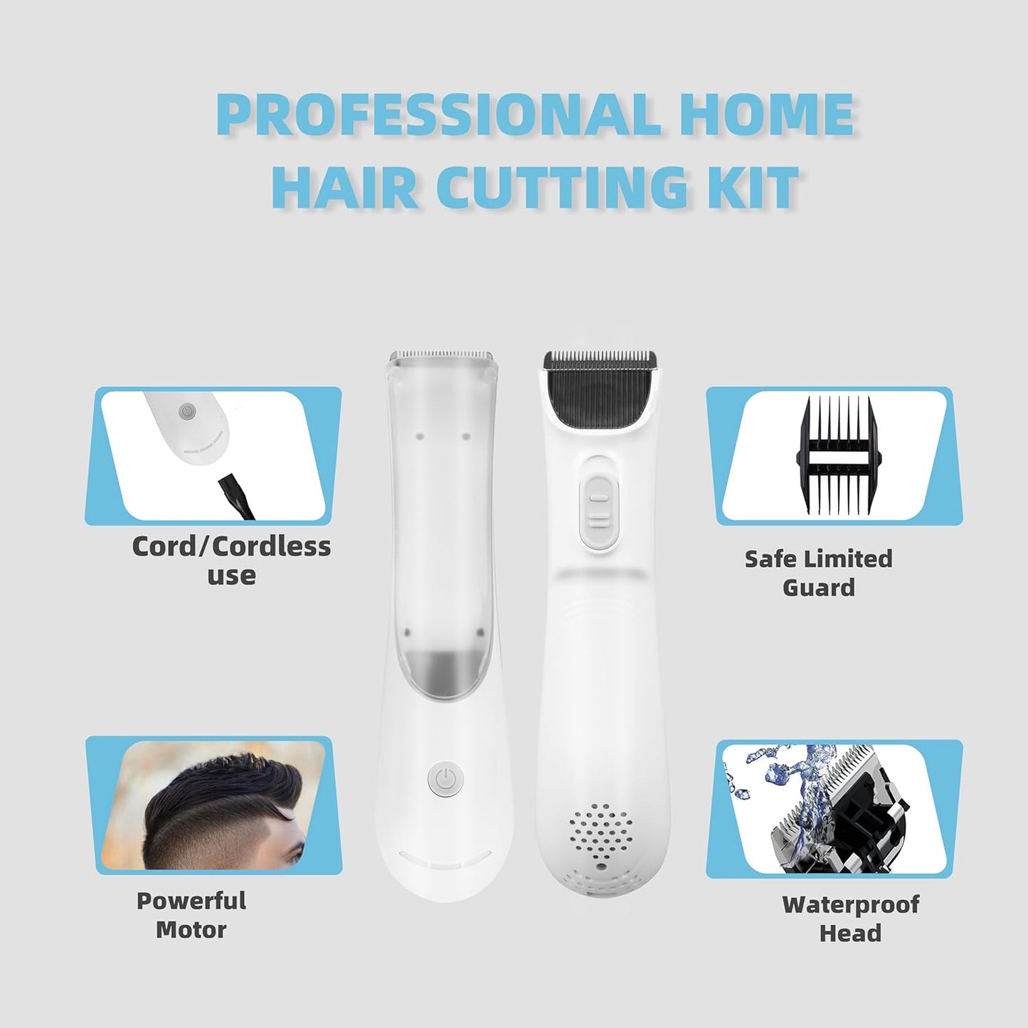 Rechargeable Electric Hair Trimmer with Vacuum Cordless For Pet