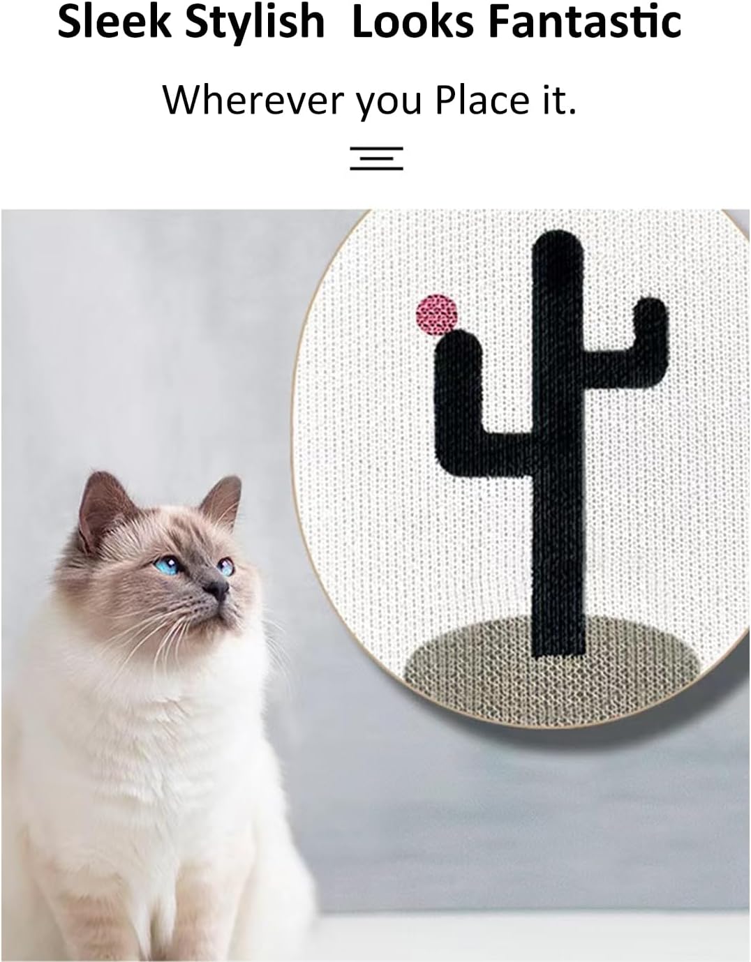 17-INCH Wall Mounted Cat Scratcher Cat Scratching Post