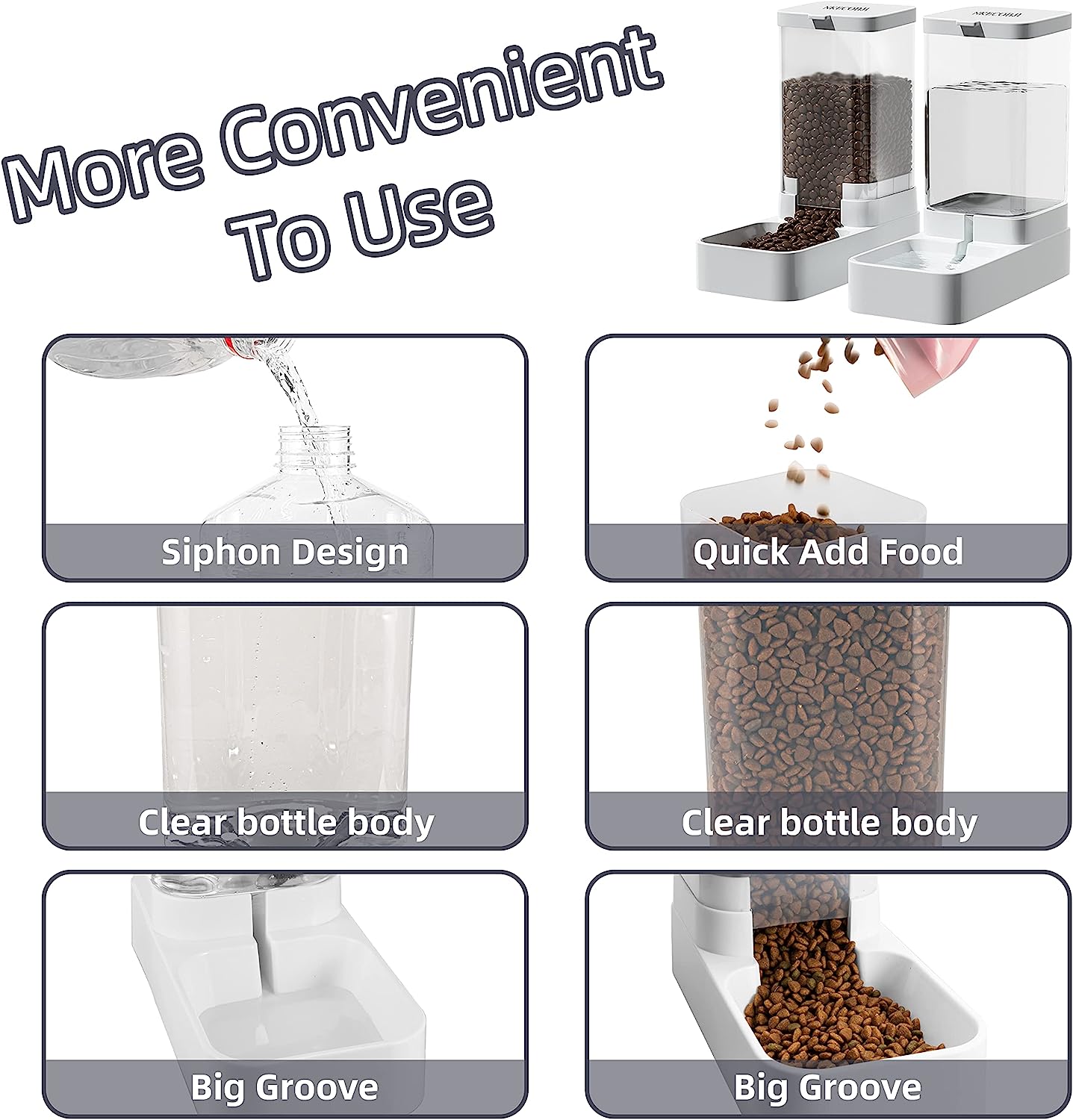 Pet Feeder and Water Dispenser Set