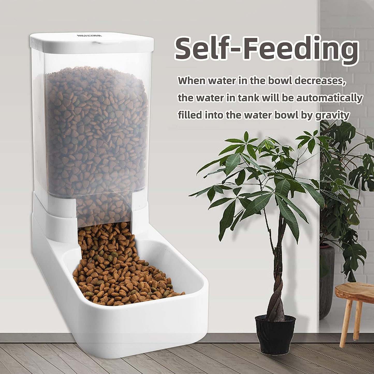 Pet Feeder and Water Dispenser Set