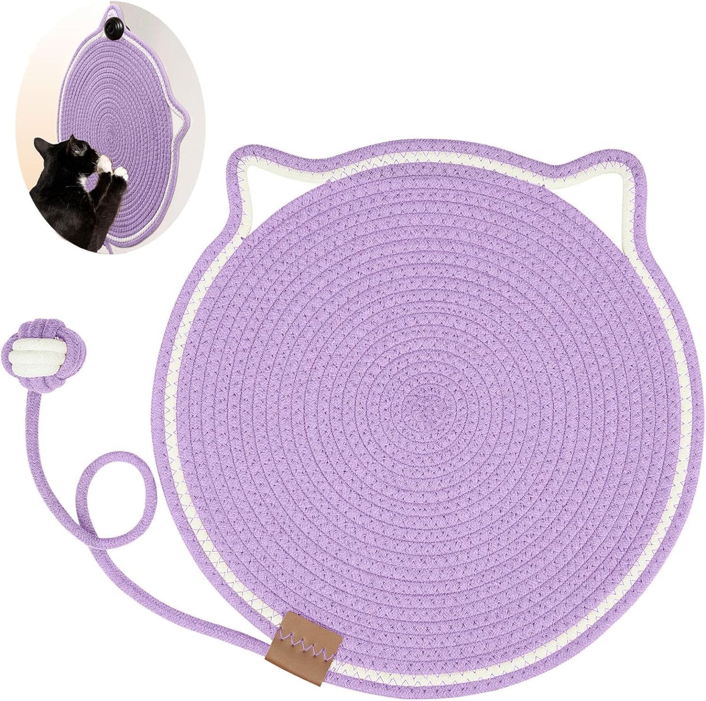 Cat Scratcher Mat, Natural Cotton Rope Cat Scratch Pad