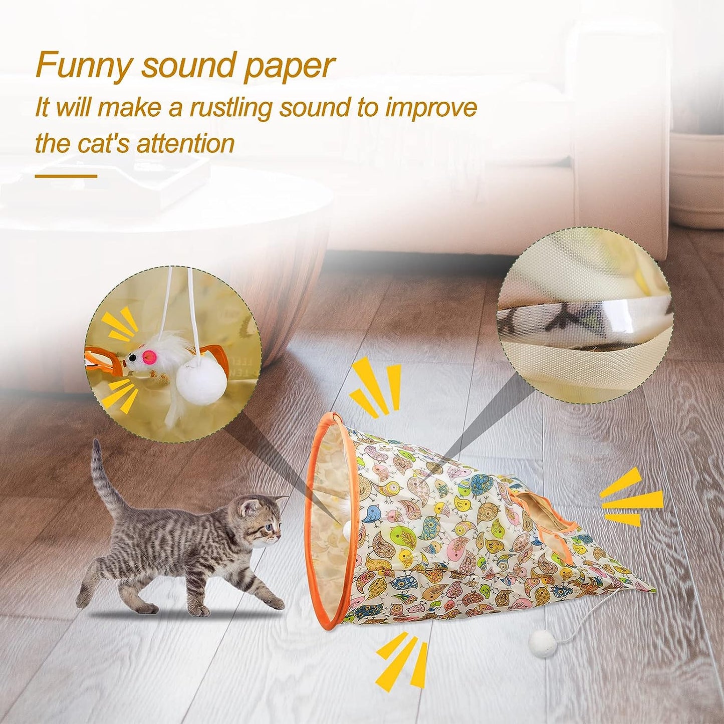 Cat Toy for Indoor Cats Foldable Cat Interactive Toys