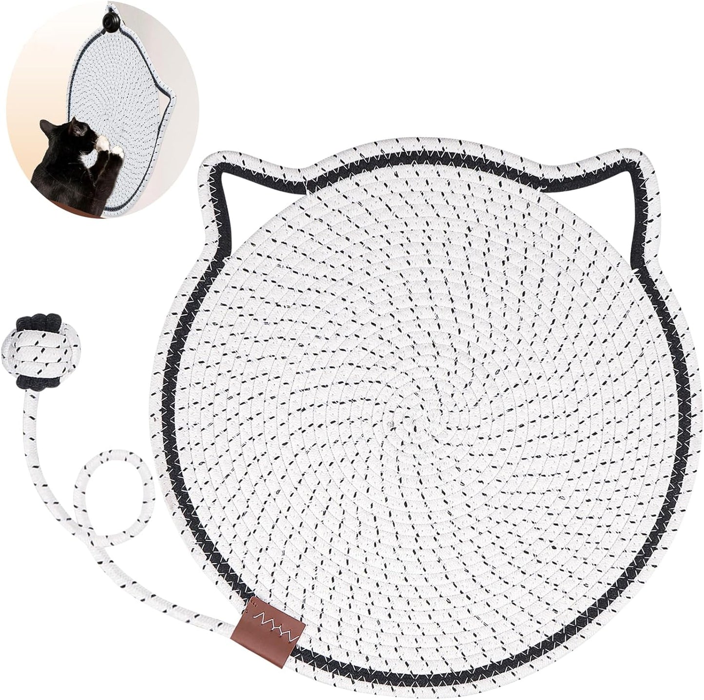 Cat Scratcher Mat, Natural Cotton Rope Cat Scratch Pad