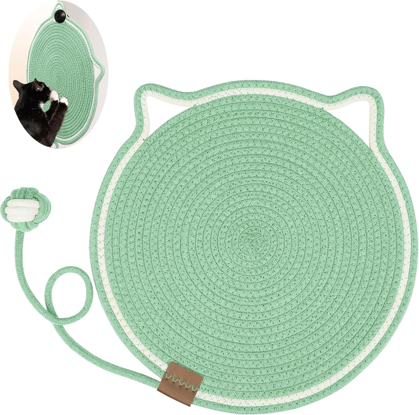 Cat Scratcher Mat, Natural Cotton Rope Cat Scratch Pad