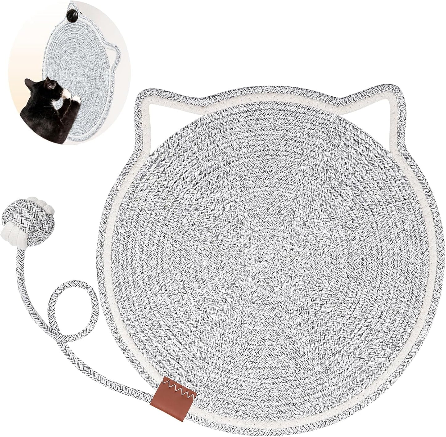 Cat Scratcher Mat, Natural Cotton Rope Cat Scratch Pad