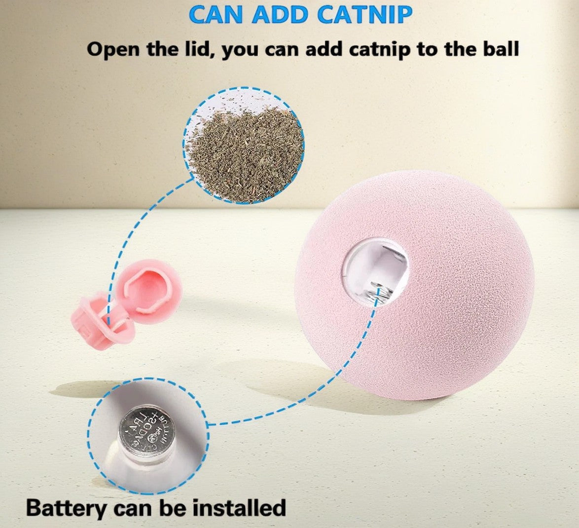 Cat toy ball with sounds