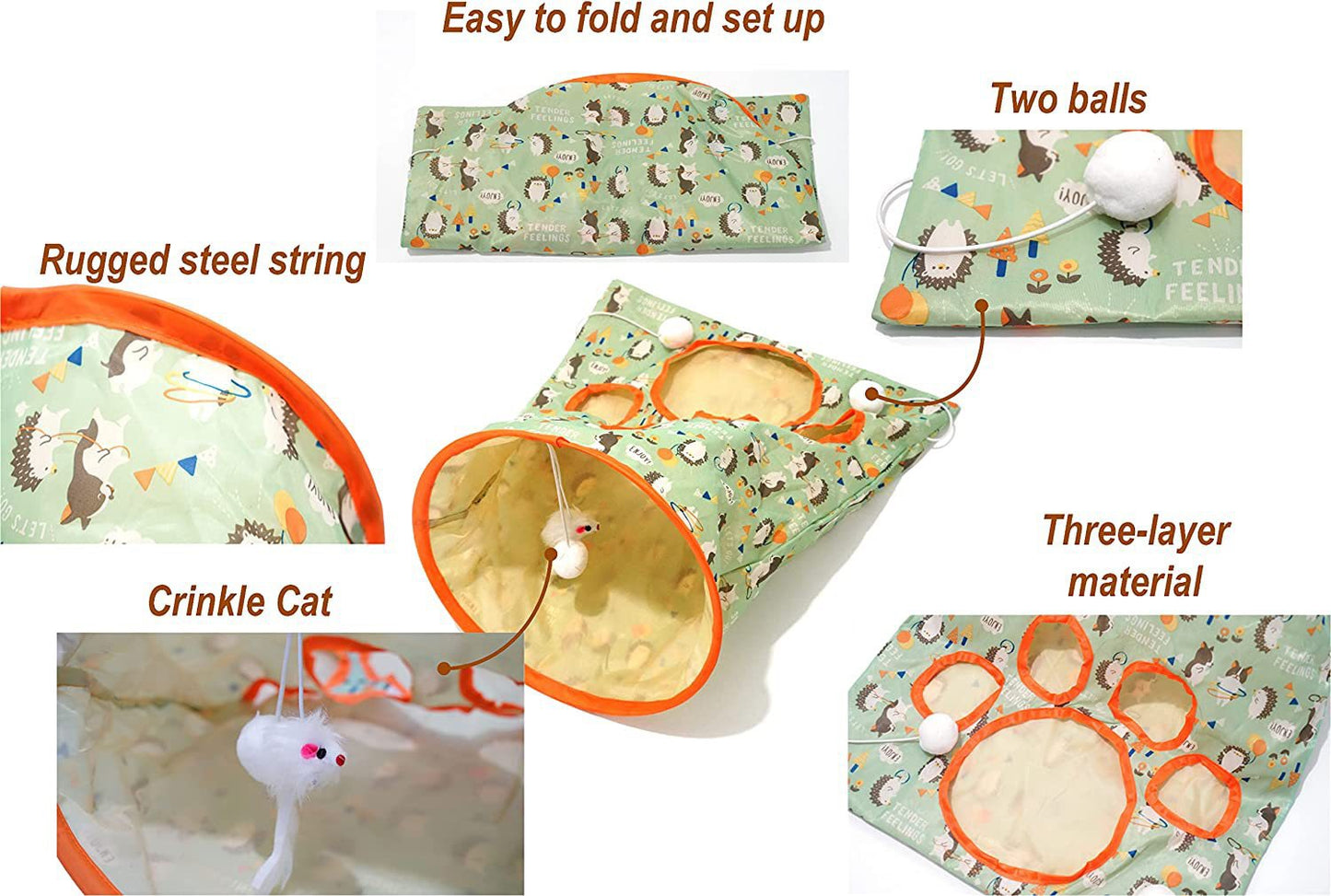 Cat Toy for Indoor Cats Foldable Cat Interactive Toys