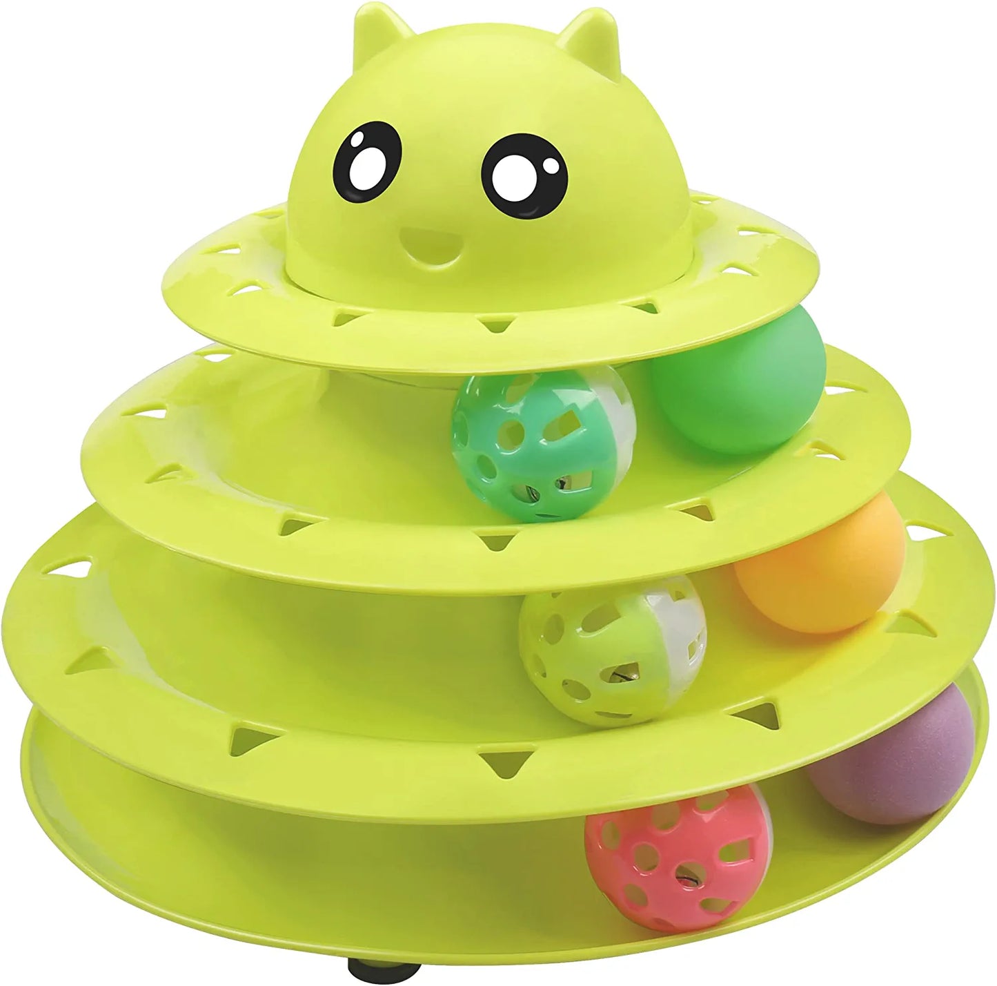 Turntable Cat Toy Balls with Six Colorful Balls