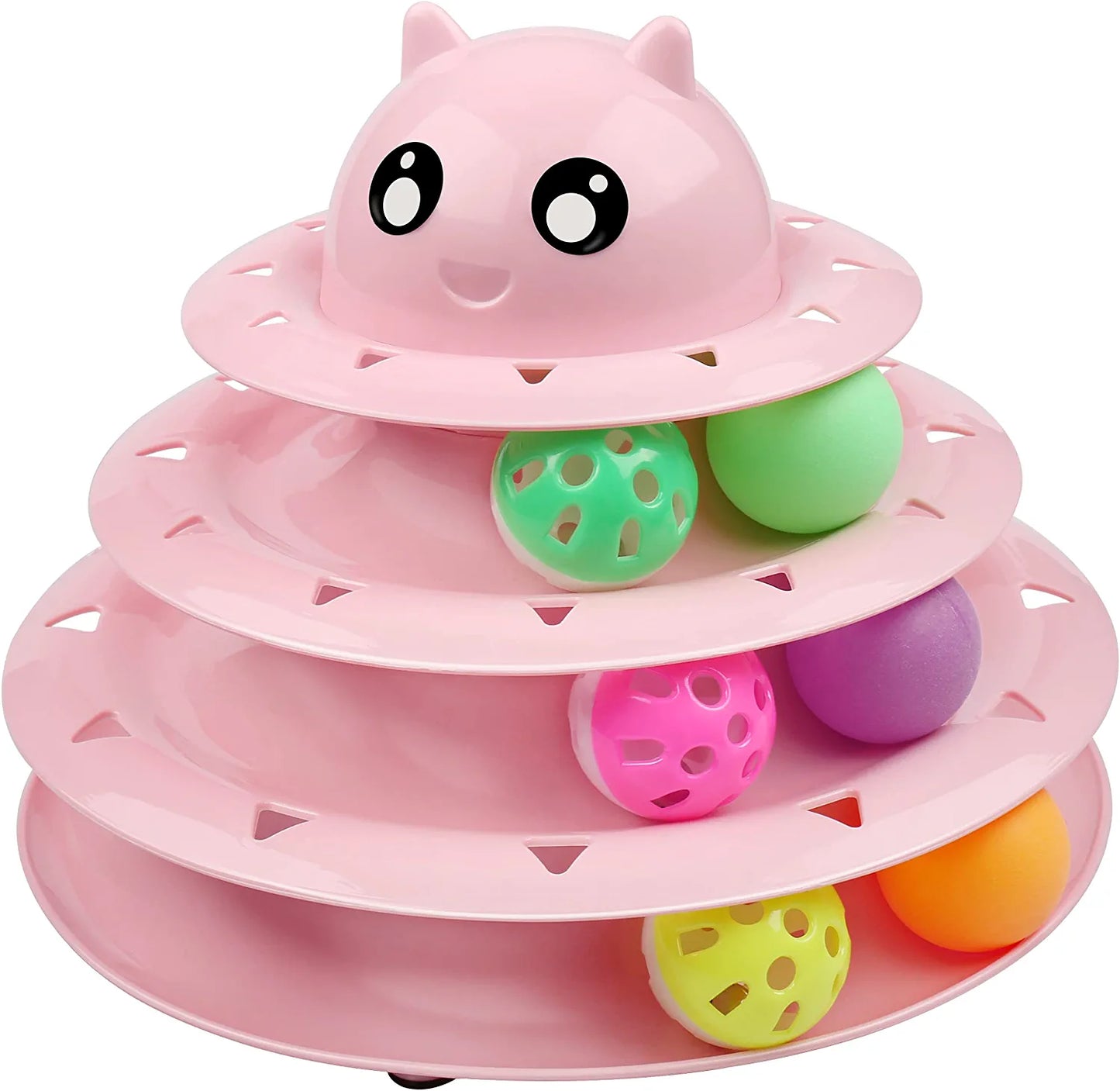 Turntable Cat Toy Balls with Six Colorful Balls