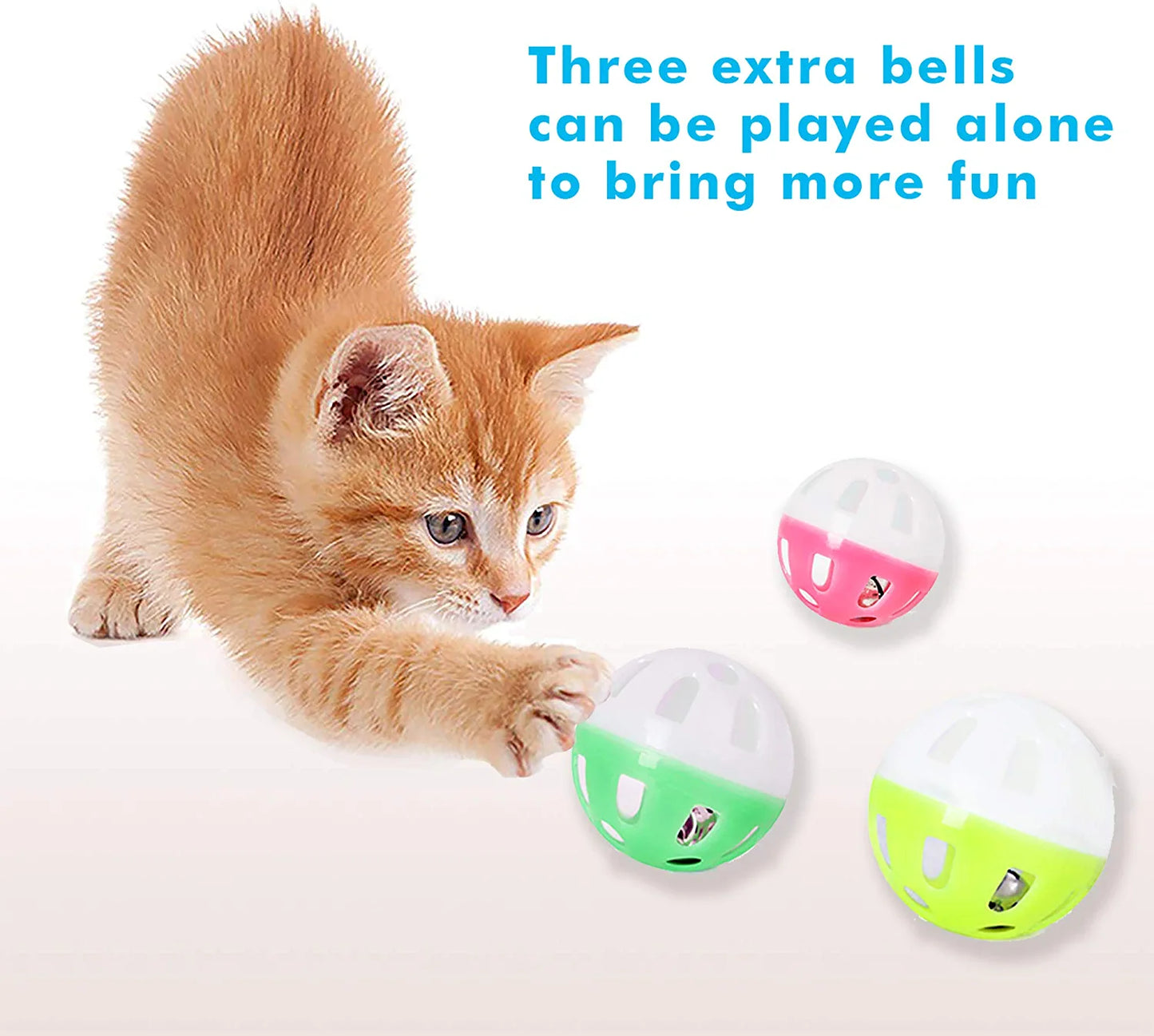 Turntable Cat Toy Balls with Six Colorful Balls