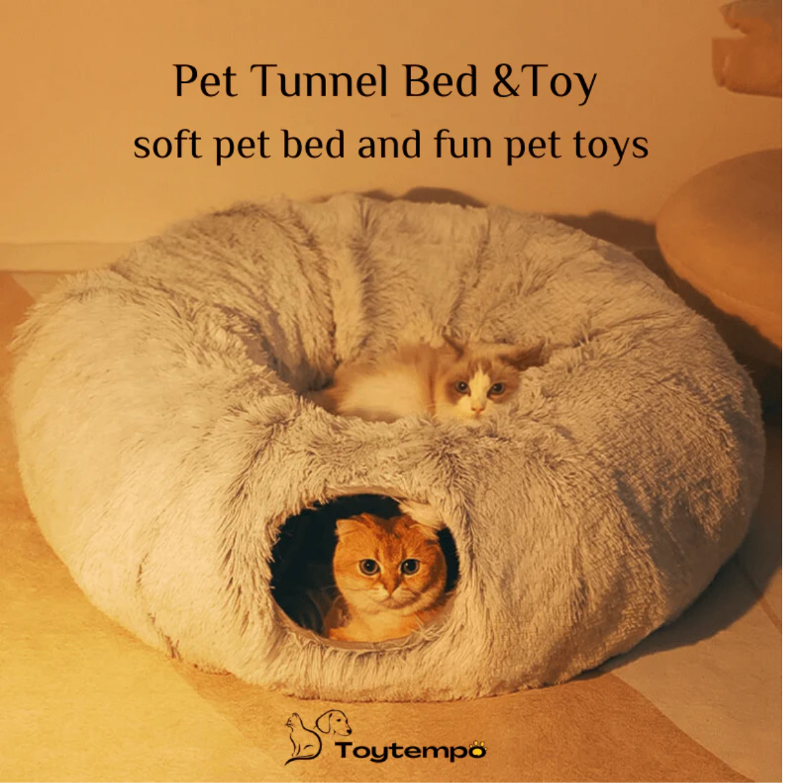 Cat and Dog Tunnel Bed