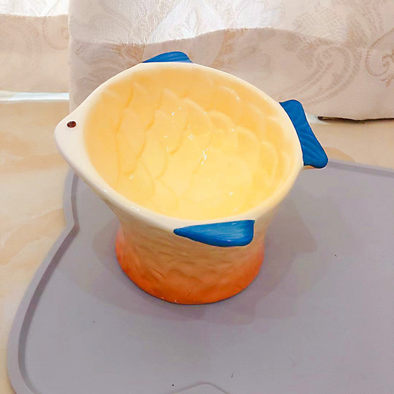 Ceramic Raised Cat Food Bowl